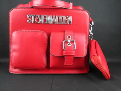 STEVE MADDEN  SATCHEL CROSSBODY BAG W AIR POD CASE CRESS RED - Image 1 of 4
