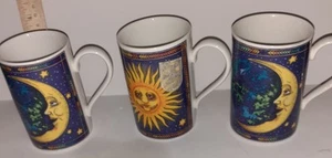 Lote De 3 Tazas De Colección Dunoon Cosmos Celestial Jane Adderley Hechas en Escocia - Imagen 1 de 3