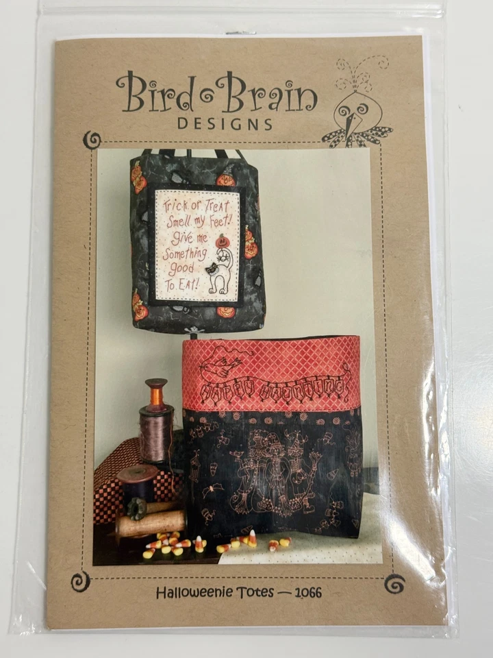 Bird Brain Designs Halloweenie Totes Pattern 1066 - Image 1 of 3
