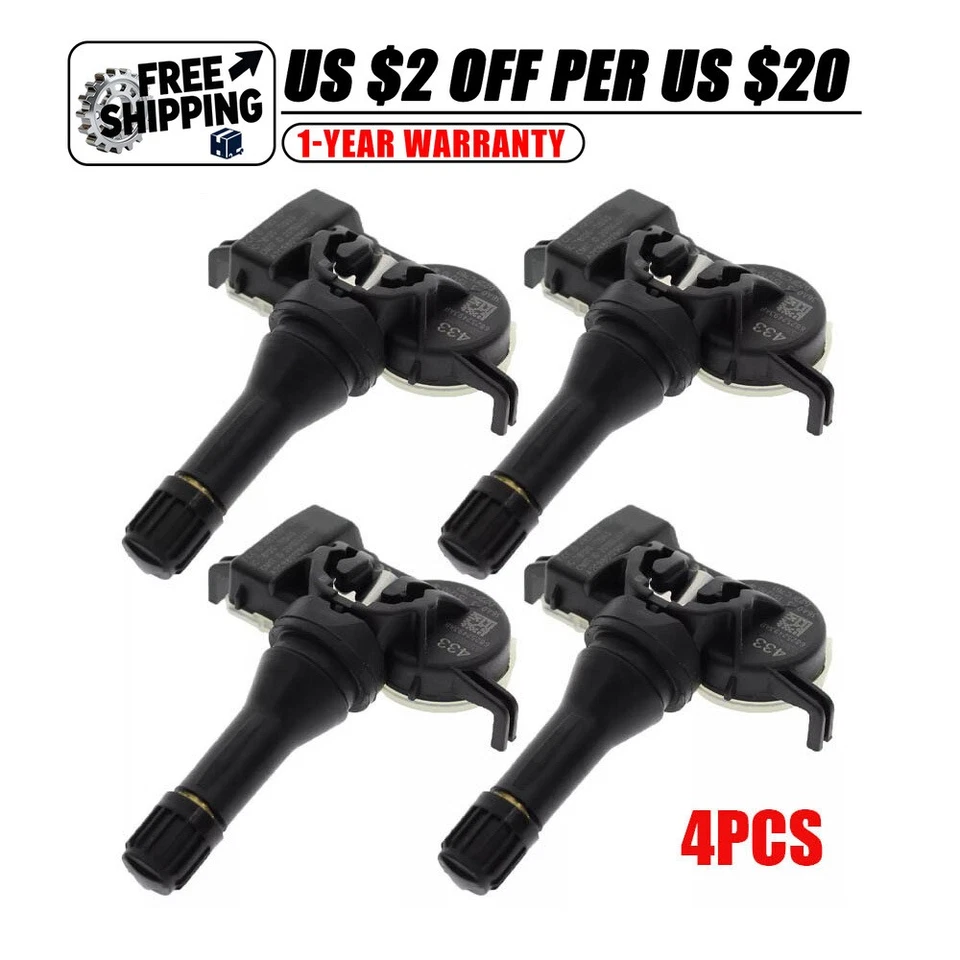 4TPMS Tire Pressure Sensor 433Mhz 68105280AF For Dodge Dart 2013-2016 - Image 1 of 4