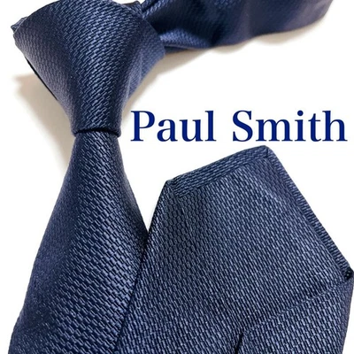 Corbata Paul Smith USADA Corbata Alta Sólida Lisa Brillante Rara Azul Marino Japón Foto 1 de 4