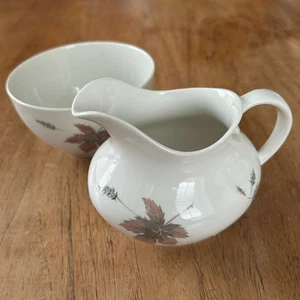 Royal Doulton Tumbling Leaves Milk Jug and Sugar Bowl Set – Autumnal Elegance - Picture 1 of 7