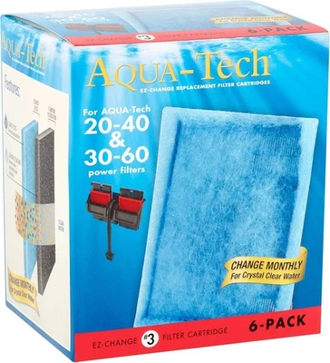 AQUA-TECH AquaTech EZ-Change #3, 20/40-30/60 Filter Cartridge 6pk
