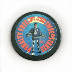 1990s Doug Gilmour Milk Energy Promo Puck - Leafs - Viceroy - Rare Ad Item - Picture 1 of 4