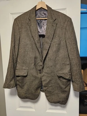 Мужской коричневый блейзер Austin Reed в елочку в елочку спортивное пальто размер 42S - Изображение 1 из 4