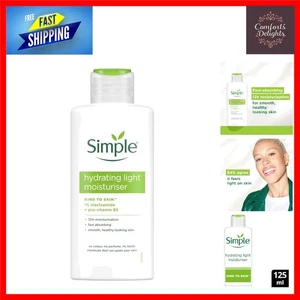 Simple Kind to Skin Hydrating Light Moisturiser 12 Hour Moisturisation 125 ml UK - Picture 1 of 9
