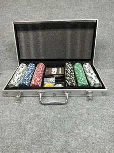Blackjack Texas Hold'Em Aluminum Case Poker Chip Set - Incomplete - Picture 1 of 3