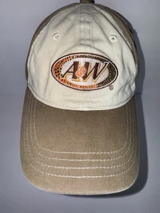 A&W Brand Root Beer Women's Brown & Beige Rhinestone Two Tone Baseball Cap Hat - Picture 1 of 10