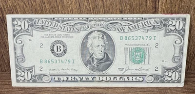 1985 Twenty Dollar Bill $20 Green Seal Federal Reserve Note - Old U.S. Currency - Image 1 of 2