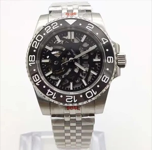 Herren Custom 40mm Skelett Zifferblatt Seiko Nh70 Uhrwerk, schwarz/graue Lünette - Bild 1 von 5