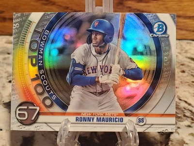 2020 Bowman - Bowman Scouts Top 100 Chrome Ronny Mauricio #BTP-67 (RC)  - Image 1 of 2
