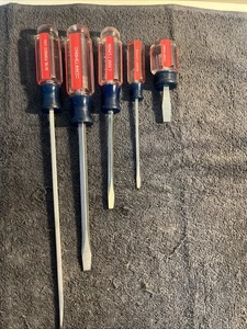 Vtg Craftsman Slotted 5 Pc Screwdriver Set  - Picture 1 of 8