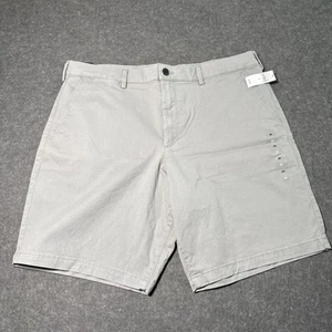GAP Essential khaki hellgrau grau 10" vorne flach Herrenshorts Größe 36 neu mit Etikett - Bild 1 von 9
