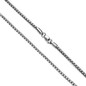 Genuine Sterling Silver Round Box Chain Necklace Sturdy Heavy-Duty Solid Rolo... - Bild 1 von 6
