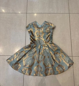 Gorgeous River Island Girls blue / turquoise and copper party dress. 8 years old - Picture 1 of 7
