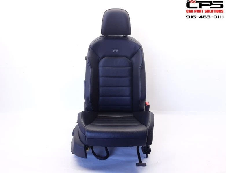 Asiento delantero de pasajero VW Golf R 15-19 cuero respaldo eléctrico manual OEM Foto 1 de 4