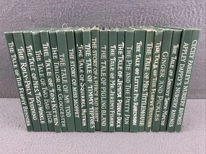 Vintage Beatrix Potter Library Book Set of 22 Small Green Hardcover 1904 - Picture 1 of 13
