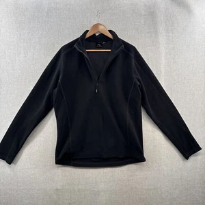 KJUS Fleece Pullover Mens 52 Black 1/2 Zip Sweater Outdoor Golf Midweight Adult - Imagen 1 de 16