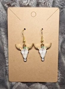 Rustikale Kuh Ohrring Paar - Bild 1 von 1