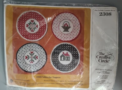 CREATIVE CIRCLE Kit Punto de Cruz 2308 Calico Tarro Toppers - Casa de Campo Nuevo de Lote Antiguo Foto 1 de 4