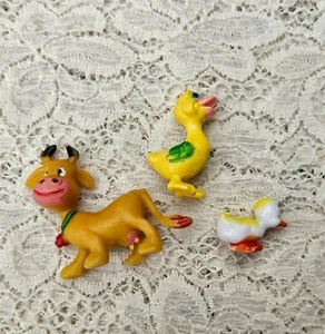 Vintage Plastic Cow and Duck Figurines Made in Hong Kong FREE US SHIPPING  - Picture 1 of 6