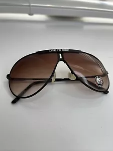 Gafas de sol Harley Davidson Aviator de metal negro M2 con pegatina vintage años 90 - Imagen 1 de 12