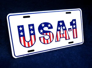 USA-1 - *US MADE* - geprägtes Metall Nummernschild Auto LKW Tag Schild - Bild 1 von 8
