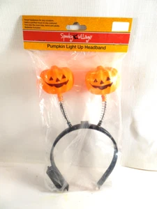 Halloween PUMPKIN LIGHT UP HEADBAND Hair Costume Accessory - Picture 1 of 1
