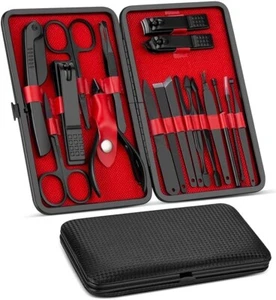 Manicure Set, Pedicure Kit, Nail Clippers, Professional Grooming Kit, Nail Tools - Picture 1 of 7