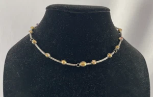 BRIGHTON Monte Carlo Silver Tone Rhinestone Choker Necklace - Picture 1 of 7