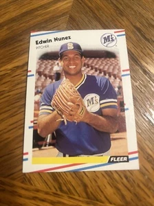 Edwin Nunez #383 1988 Fleer Seattle Mariners - Picture 1 of 3