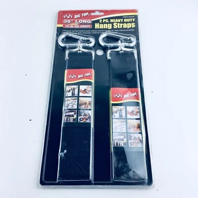 Correas colgantes de alta resistencia 100 lb. Tapa de carga / Tratado UV / Cargado por resorte BIG TOP 2 piezas Foto 1 de 4