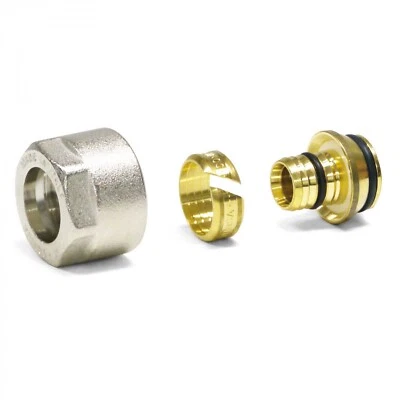 PIPETEC Eurokonus-Klemmverschraubung m.3/4" Mutter f.Aluverbundrohr u.PE-RT-Rohr 16-20mm