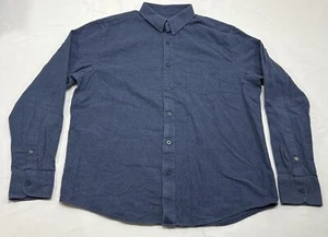 UNTUCKit Fuligni Flannel Button Down Shirt Men's Size Large Blue Long Sleeve - Picture 1 of 8
