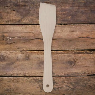 Blank Plain Flat Beechwood Cooking Baking Spatulas | Wooden Turner 30cm (12") - Image 1 of 4