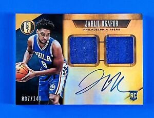 2015-16 Gold Standard Jahlil Okafor Rookie Player Worn Patch Auto Card; #d /149