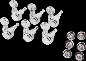 Fender Locking Tuners with Vintage-Style Buttons, Polished Chrome - Picture 1 of 1