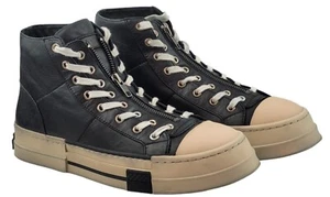 Rebecca White Schuh X52-7M Schwarz black Echtleder Herren Sneaker - Bild 1 von 8
