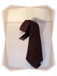 Cravate Fantaisie Bordeaux Pois Blancs Lafayette Collection Neuve - Imagen 1 de 3