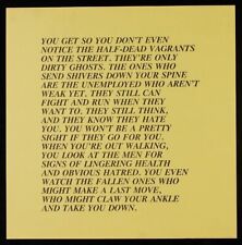 Jenny Holzer Inflammatory Essay Offset Lithograph Print 17" x 17" Truism 1979-82