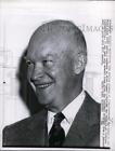 1957 Press Photo Pres.dwight Eisenhower Smiling Closeup Take At The White House