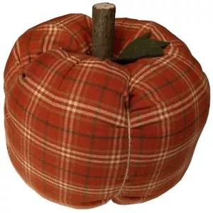 Herbstdekor Stoff Kürbis Gewürz orange kariert primitiv Halloween groß 8x6 Zoll - Bild 1 von 1