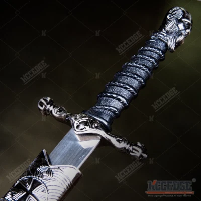 KCCEDGE 14" Medieval League of Assassins Fixed Blade Dagger Stainless Steel Knife