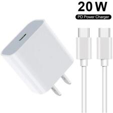 NEW For Motorola - Moto G Power (2022) Fast Charger/6FT Type C Cable Sync White