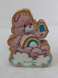 Vintage Care Bear "Cheer Bear" legno ritagliato saluti americani - Foto 1 di 6
