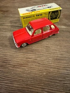DINKY TOYS RENAULT 6 ROUGE REF 1416 MADE IN FRANCE - Imagen 1 de 12