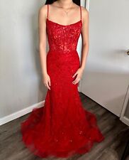Red/Sequence/Mermaid Sherri Hill Prom Dress #54275 (size 0)