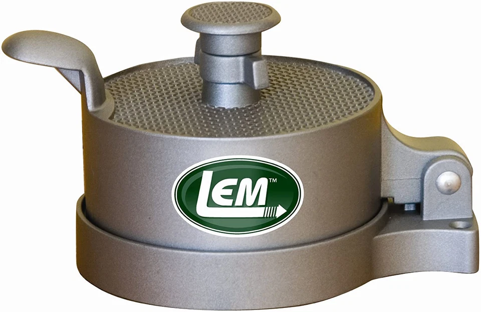 LEM Products Adjustable Burger Press Non-Stick Heavy-Duty Aluminum