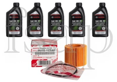 Genuine Toyota oil change kit 2016 Toyota Prius 1.8L engine oil SAE0w20 - Image 1 of 2