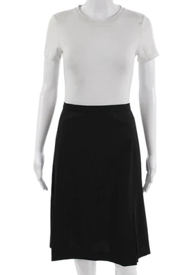 Falda de lana negra línea A de Calvin Klein Collection para mujer talla 12 Foto 1 de 4